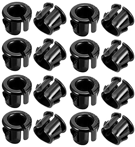 Heyiarbeit Sourcingmap Kabeldurchführungen, 10 mm, 100 Stück, schwarz, Nylon, Schnappverschluss für Kabelschläuche, Kabeldurchführung, Kabeldurchführung, Lochstopfen OSB-10