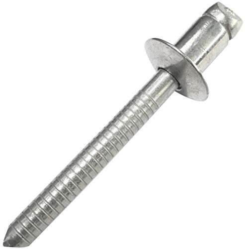 AERZETIX - C48303 - Lot de 10 Rivets Aveugles Standard Ø6x8mm à Tête Plate en Acier Inox A2 - DIN 7337 A - Rivet Pop à Rupture de Tige