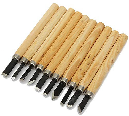 Formones Para Madera Gubias Para Tallar Madera Herramienta 10 Unids Manual De Madera Talla Mano Chisel Herramienta Juego Chisel Set Hijo Acero De Carbono Carpinteros Cincel De Madera Con Mango De Made