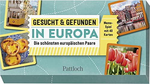 Sökt och hittad i Europa - De vackraste europeiska paren: Memospel med 40 kort för vuxna och barn (regionala memospel)