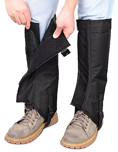 BOOSTEADY Gamaschen Outdoor, Gamaschen Wandern Jagd Fahrrad Wasserdichter Beinschutz Einstellbare Atmungsaktive Gamaschen für Männer und Frauen