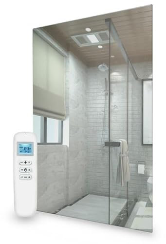 Mirrorstone 700w Mirror Far WIFI Infrared Panel Heater, Electric Heater, Energy Efficent Wall Mounted Indoor Living Room Bedroom, Bathroom IP54 Splash Proof