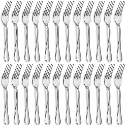 Gabeln 24 Stück, Gifcomda Edelstah Tafelgabeln Set 7.87'' (20cm), Exquisit hochglanzpoliert Gabeln Set für Zuhause/Restaurant/Partei, Spülmaschinenfest