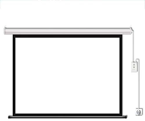 Pantalla de proyector motorizada eléctrica Full HD 3D, pantalla de película eléctrica de 80 pulgadas, fibra de vidrio, control remoto, montaje en pared o techo