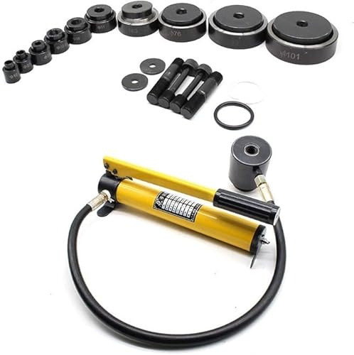 LANNADD Hydraulisch Blechlocher, 16mm - 101mm Lochstanze 15t Hydraulisch Blechlocher Lochstanze Zylinder Effizient, Hydraulikpumpe Kit Geeignet für Metallurgie Benzin Elektrogeräte und Schiffe