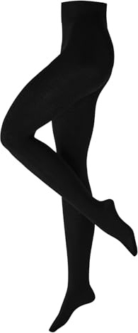 Burlington Cosy Cottage W Ti cotone lana fantasia 1 pezzo, Collant Donna, Nero Black 3000, 36-38