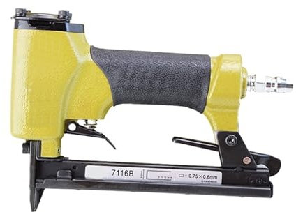 BORRGTU Pistola Grapadora neumática sin Aceite Pistola clavadora neumática de Aire 7116b, Herramienta de Pistola de Clavos en Forma de U, Grapadora for Clavar Muebles