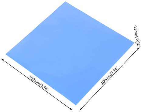 SANRLO 100 x 100 x 0,5 mm 1 feuille/100 pcs Dissipateur thermique CPU Conducteur de refroidissement