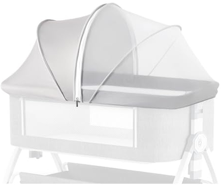 JUMUAO Universal Moskitonetz Babybett,Mückennetz für Kinderbett,Baby Insektenschutz mit Reißverschluss,Dauerhaft Fliegennetz für Babybetten,Stubenwagen oder und Laufstall,110×55cm (Weiß-A)