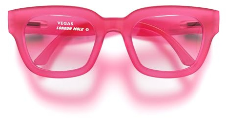 LONDON MOLE® Tricky Lesebrille | Coole quadratische/rechteckige/trapezförmige Lesegeräte | Herren Damen Unisex | Feder-Scharniere