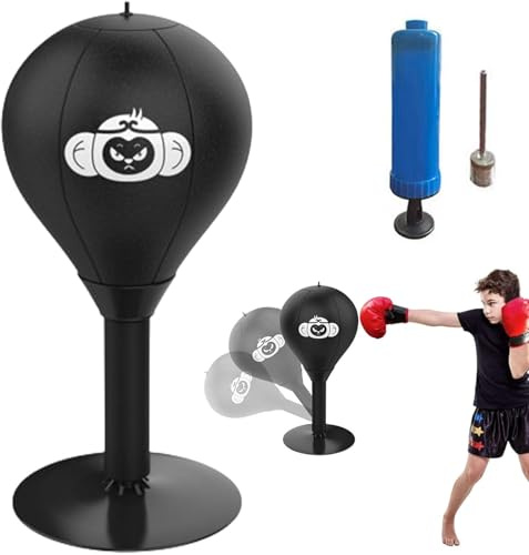 Instant Punch,Fun Punch Rage Bag,Desktop Boxsack,Tisch Boxsack,boxball,punchingball Tisch,mini Für Den, Mit Standfuß Kinder, Mit Saugnapf