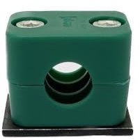 Collare per Tubi Idraulici, Morsetto in Plastica Verde, Diametro 16 mm