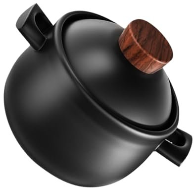 Holibanna Casseruola in Ceramica Coperchio Pentola in Ceramica Per Stufato E Zuppe Per Cucinare Porridge E Brasare Pollo Utilizzabile Su Piano Cottura