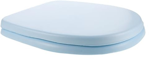 HOMSFOU Abattant De Toilette Standard En Mousse Souple Bleu Clair, Couvercle De Cuvette Absorbant, Abattant Amovible Confortable, Accessoire Salle De Bain, Installation Facile, Lot Unique