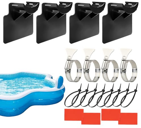 Poolschlauch Halterung - Stabiler Schwimmbadschlauch Halter | Universeller Klebehalter Für Effizienten Wasserfluss, Durchhängen-Verhinderung Und Gartenwartung