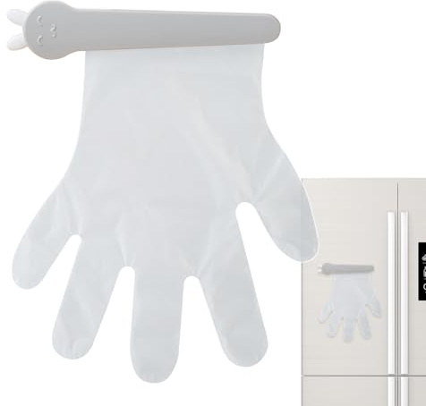 Glove Box Holder Wall Mount - Kitchen Gloves Holder - Clip Design Adhesive Storage Solution for Home Closet Bathroom Laundry Room Garage Restaurant Lab