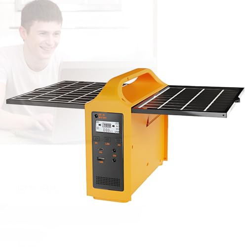 Lissontine Estación De Energía Portátil Carga Solar, Batería De Respaldo De 100w, Generador Solar Lifepo4 De 76.8wh, Toma De Ca para Coche con Salida Ca/CC USB Tipo C para Camping, Apagones Y Cpap