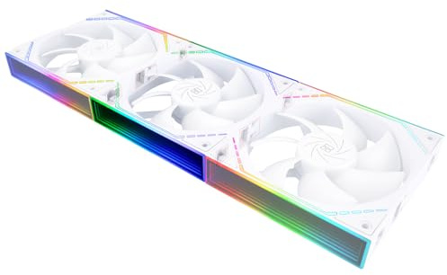 TR-Thermalright TL-M12QW X3 120mm CPU PWM Fan-Wireless Splicing,2000RPM Silent Cooling,White CPU Fan 3-Pack-Infinite Mirror Light Effect ARGB,Can be Paired with Chassis/CPU Cooler