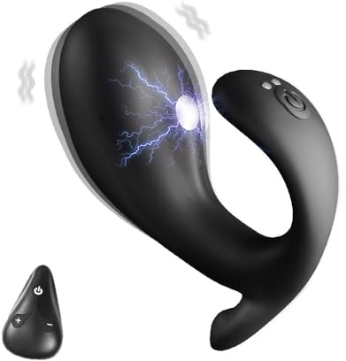 5 in 1 Elektroschock Prostata Vibrator für Männer Buttplug mit 7 Stromschlag & 12 Vibrationsmodi Elektro Shock Analvibratoren Prostata Stimulation Sexspielzeug Analspielzeuge für Männer Frauen Paare