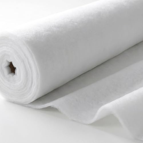 wollyflaushi Volumenvlies 1,6m² 1m×1,6m - Polstervlies 120g/m² (12mm) 160cm | Polsterwatte Zuschnitt – Füllvlies ideal für Polstern, Quilten, Nähen & Basteln - Diolenwatte Waschbar Vlieswatte
