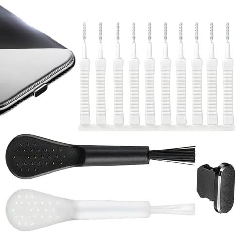 Kit di pulizia per cellulare, mini spazzole anti-intasamento, porta di ricarica, strumenti per rimuovere la polvere, set di pulizia elettronico da 13 pezzi per cellulari, tablet, laptop, cuffie