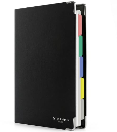 KOKUYO 5 Subject Spiral Notebook, Color Palette A4 Refillable Journal with 5 Tab Dividers, 100 Sheets in 6mm Ruled Loose Leaf Paper, Business Black, Japan Import