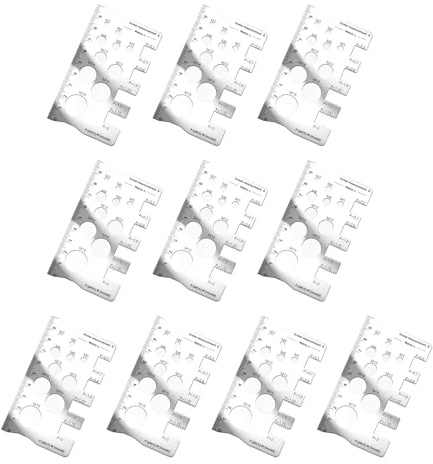 Juego de 10 medidores de paso de tornillo para medición precisa de diámetro de rosca y pasos, ideal para ingenieros y proyectos, a prueba de óxido