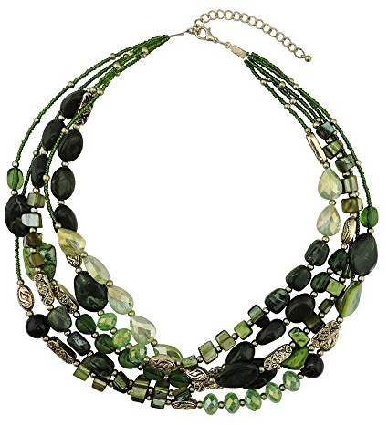 Bocar - Collana multistrato da donna, 5 file, con perline, esclusiva, idea regalo
