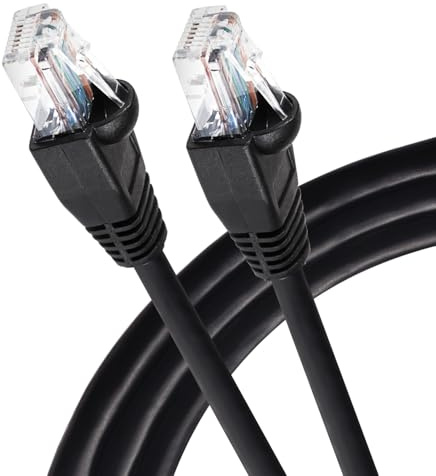 Maplin Ethernet Cable 5M Black, CAT6 Gigabit UTP LAN Network Cable RJ45 High-Speed 10Gbps Compatible with Laptop/PC, CCTV, PS4/5, Xbox, Switch, Modem, Router, Smart TV, Printer, Sky Box, WiFi Extender