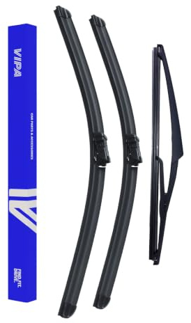 Vipa Car Parts Premium Wiper Blade Set | Fits: PEUGEOT 3008 MPV (Jun 2009 to Apr 2017) | All-Weather Performance | Durable, Streak-Free Windshield Wipers | Easy Installation