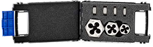 BaerCoil BAER SET HSS: Sechskant Schneidmuttern: M 3-12 - Schneidmutter Set - Schneideisen-Satz - Sechskantschneideisen Set - Sechskantmutter - Gewinde schneiden - Außengewindeschneider