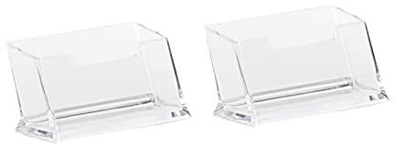 YYST 2 Stück Visitenkartenständer,Visitenkartenhalter, Visitenkarten Aufsteller durchsichtig für Geschäftsleute, Heim & Büro