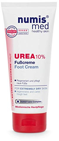 numis med Fußcreme mit 10% Urea - Hautberuhigende Fusscreme für sehr trockene & raue Füße - vegane Hautpflege ohne Silikone, Parabene & Mineralöl - Fußpflege (1x 100 ml)