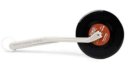 1pc Vintage Vinyl Record Pizza Cutter Novelty Quirky Pizza Rolling Cutter Portable Kitchen Pizza Bread Cake Pizza Roller Black