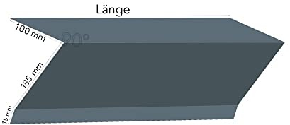 profile-metall Ortgangblech Anthrazit/Natur Ortgangwinkel Alu Winkel Dachblech 2 Meter (300, Alu Anthrazit)