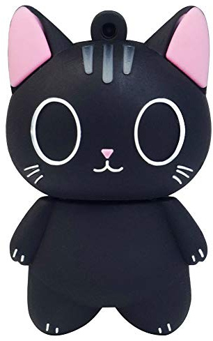 leizhan Chiavette USB Silicone 64GB, Pendrive USB Flash Drive Impermeabile（Gatto，64GB）