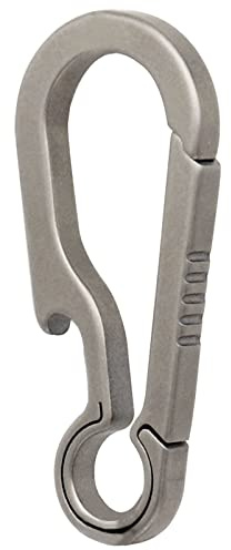 Green Beret Tactical Titanium Carabiner Clip Hook EDC Small Heavy Duty Keychain Clips Anti-Lost Quick Release Key Chain for Keys, Medium