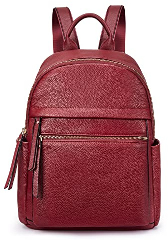 Kattee Echtleder Rucksack für Damen Multifunktional Elegant Tagesrucksack Weiches Leder Schultertasche für Shoppingtouren