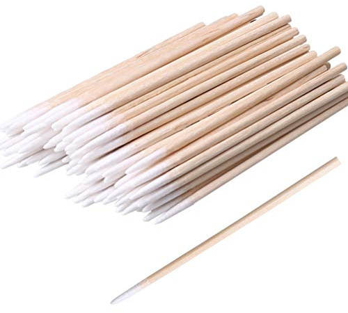 ZHIYE Cotton Buds, 1600 pcs Cotton Swab, for Eyebrow Tattoo Beauty Make-up Color Nail Seam Dedicated Dirty Picking, Wood Handle Small Pointed Tip Head