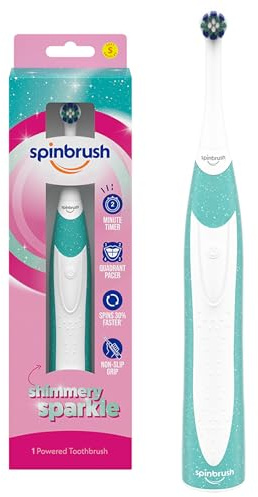 Spinbrush Kids Electric Toothbrush, Shimmery Sparkle, Battery-Powered