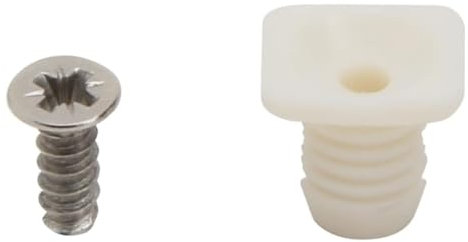 Silverline 8mm Plastic Hinge Dowel Inserts with Screws, 100 Pcs (100)