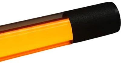 Lichtidee Deluxe Led Leuchtstab IP20 63cm orange 10Watt Party Deko Schaufenster farbig bunt mit schwarzem Anschluß Kabel und schwarzer Glitzer Folie