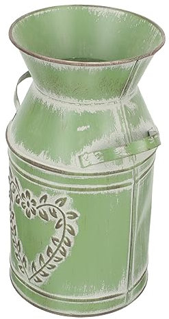 INOOMP Vintage Blumentopf Metall Blumenhalter Pflanzkübel Eisen Robust für Terrasse Garten Büro Wohnzimmer