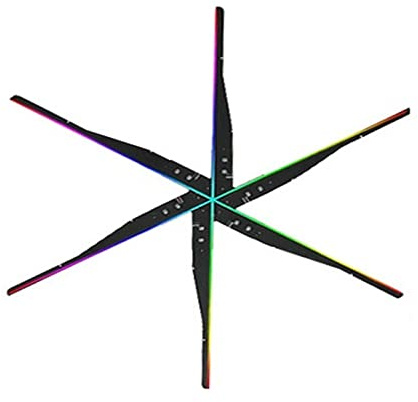 Ventilatore di ologramma 3D, 40-115 cm HD 3D Proiettore pubblicitario Fan Wifi Led Sign Display Lampada olografica Multifunzione proiettore 3D Immagini di luce Video per insegne di negozi aziendali, b