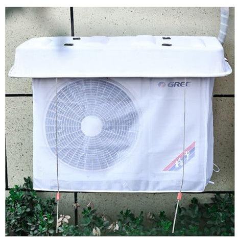 Aria condizionataCopertura parasole antipolvere impermeabile pompa di calore copertura unità con rete protettiva bianca per: finestra esterna copertura AC