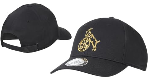 1. FC Köln Basecap - Logo Gold - Kappe schwarz Cap + Aufkleber Köln Forever