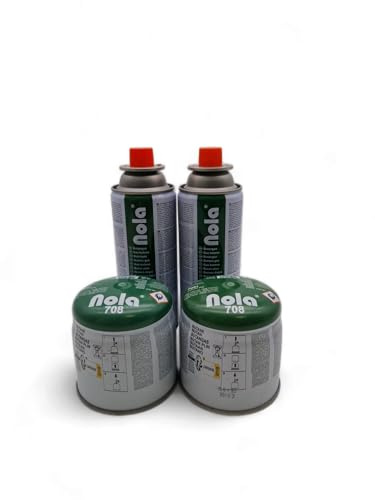 NOLA Gaskartuschen Gasmix Campinggas Mix Butan Gas Stechgaskartusche Bajonettgas fürs Camping und Outdooraktivitäten