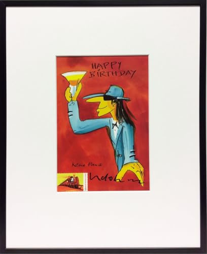 Kunstverlag Christoph Falk Happy Birthday (rot) im Alurahmen - Udo Lindenberg Bild - 2026