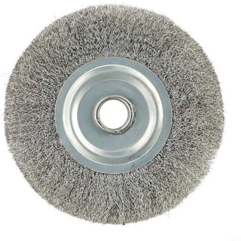 Spazzola a disco in acciaio inox da 125 mm, perfetta aggiunta al tuo kit di attrezzi per smerigliatrice da banco per la rimozione della ruggine