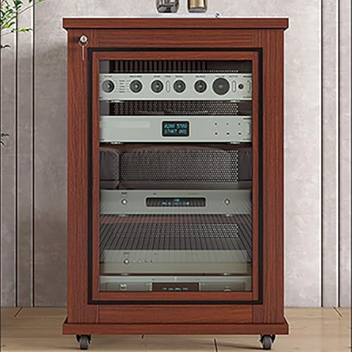Mobile Stereo Hi Fi Rack Audio, Av Tower Media Stand Supporto, HiFi Rack HiFi Aperto Multifunzione Per Soggiorno Ufficio, Rack Audio Mobile Salvaspazio, For Giradischi, For Soggiorno, Sala Giochi(Brow